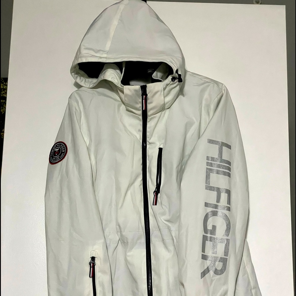 White Tommy Hilfiger Systems Jacket Shell Only M